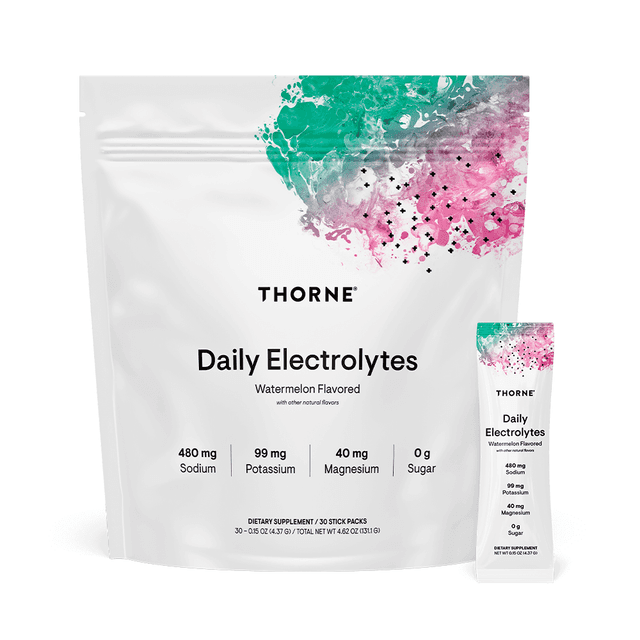 Thorne Research - Daily Electrolytes, со вкусом арбуза, 30 порций