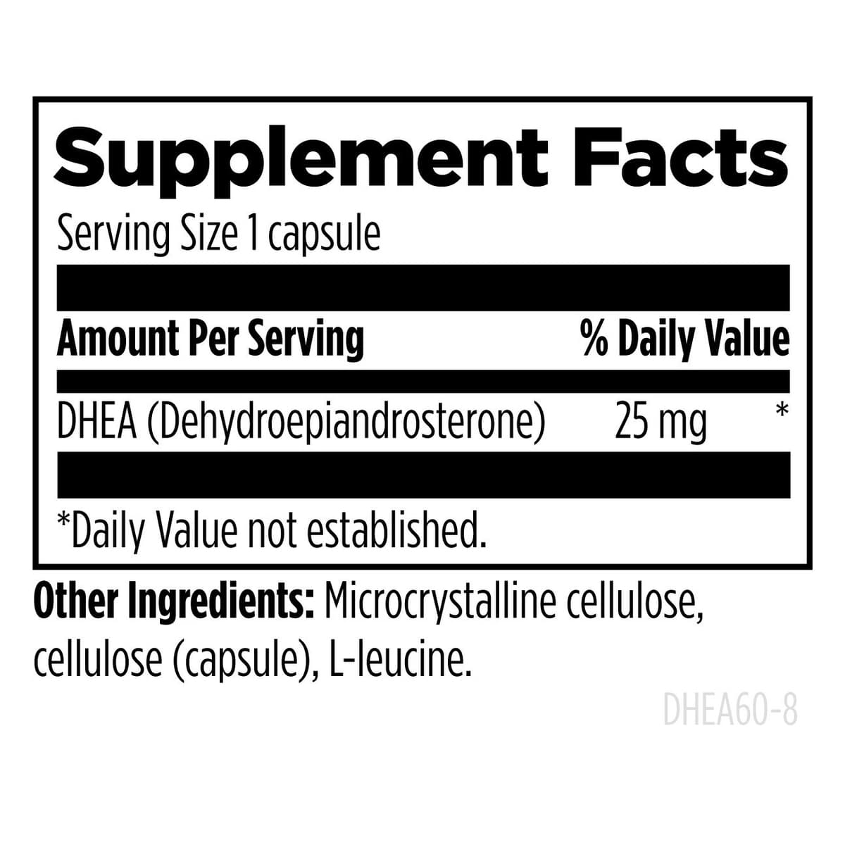 Designs for Health DHEA 25mg - добавка для поддержки здорового старения, мышечной целостности, энергии + гормонального синтеза, 60 капсул
