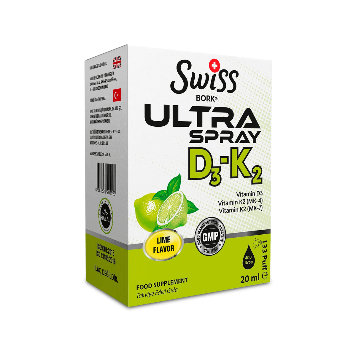 Swiss Bork - Ультра Спрей D3-K2, 1000 IU 20 мл