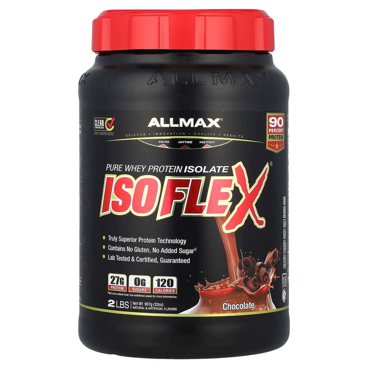 ALLMAX, ISOFLEX, чистый изолят сывороточного протеина, со вкусом шоколада, 2 фунта (907 г)