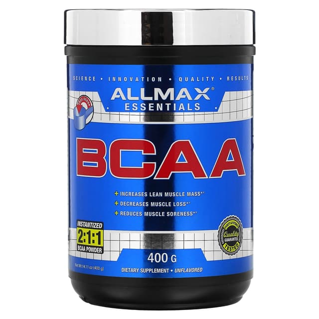 ALLMAX, Essentials, BCAA, без добавок, 400 г (14,11 унции)