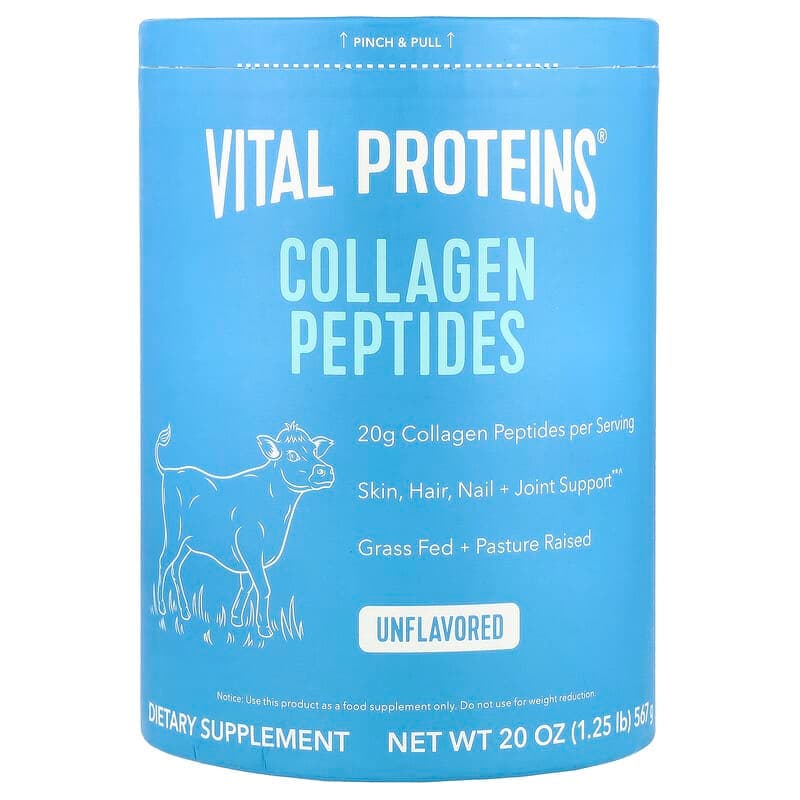 Vital Proteins, пептиды коллагена, без вкусовых добавок, 567 гр
