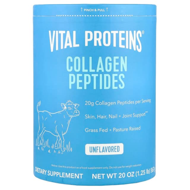 Vital Proteins, пептиды коллагена, без вкусовых добавок, 567 гр
