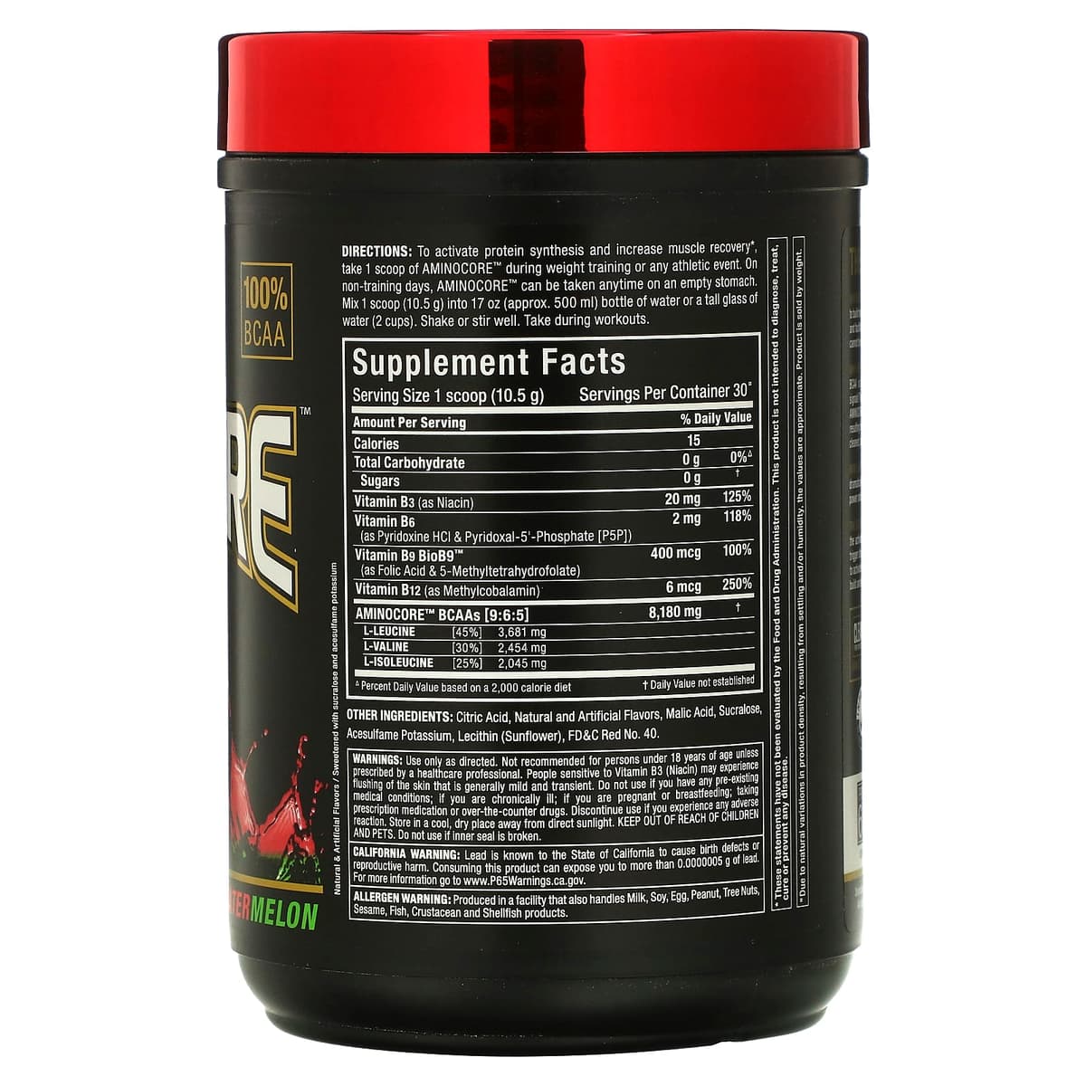 ALLMAX, AMINOCORE BCAA, Арбуз, 345 г