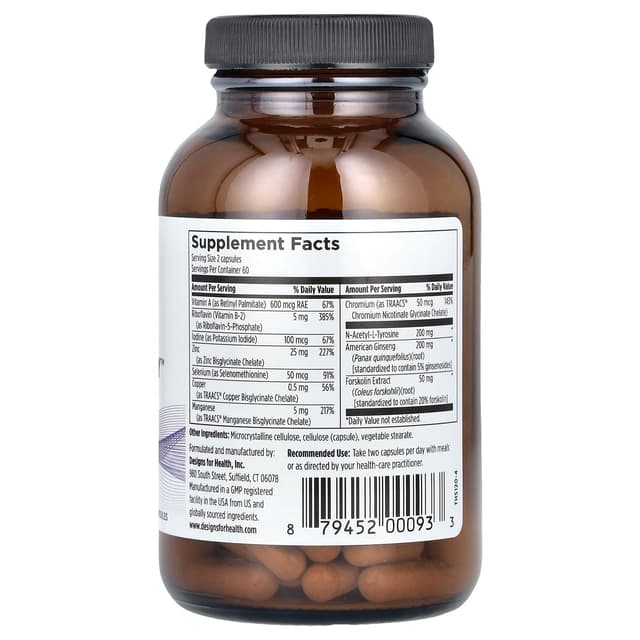 Designs For Health, Thyroid Synergy - 120 капсул