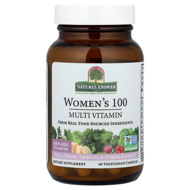 Nature's Answer, 100, мультивитамины для женщин, 60 вегетарианских капсул