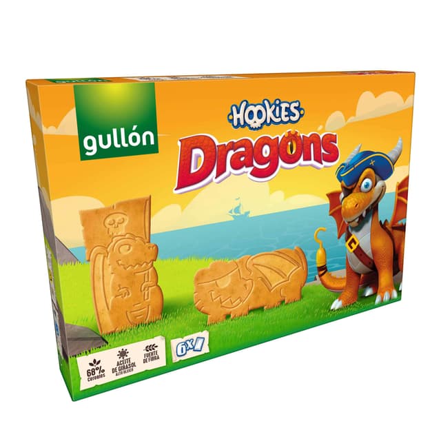 Gullon - Детское печенье, Hookies Dragons