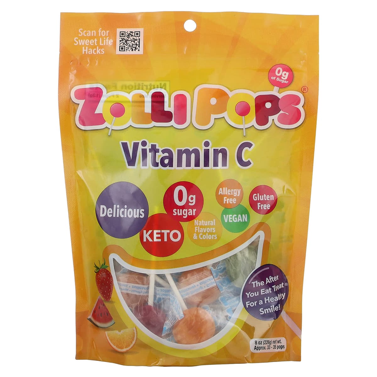 Zollipops, Витамин C, 226 г (8 унций)