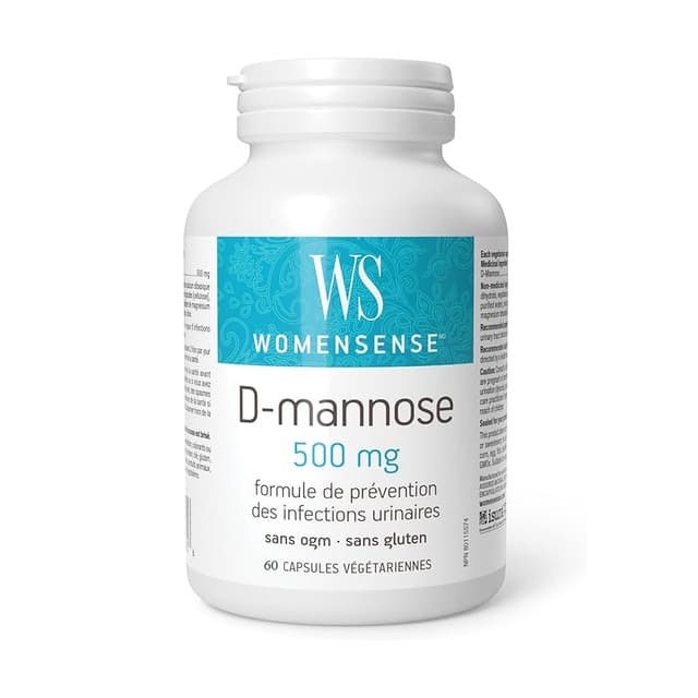 Natural Factors Women Sense D-Mannose, D-манноза, 500 мг, 60 вегетарианских капсул