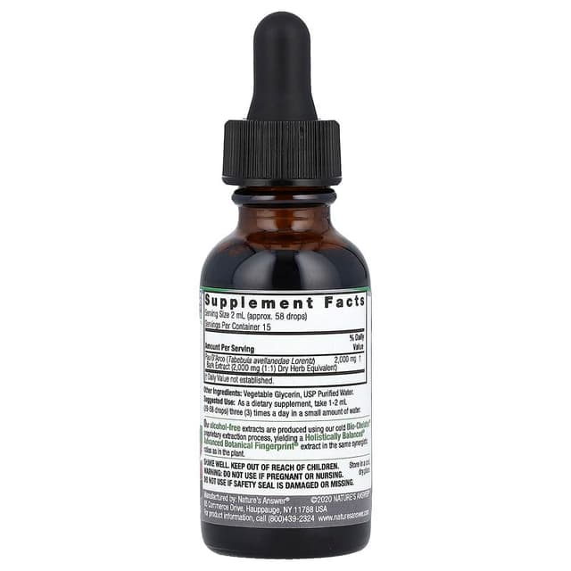 Nature's Answer, кора муравьиного дерева, без спирта, 2000 мг, 30 мл