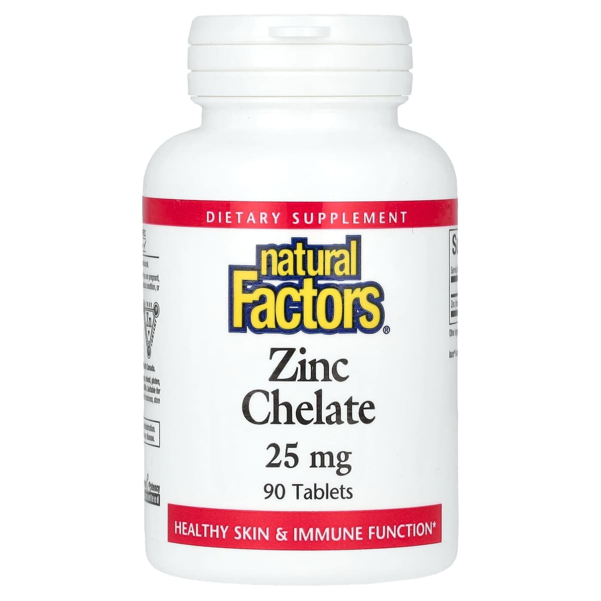 Natural Factors, хелат цинка, 25 мг, 90 таблеток