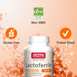 Jarrow Formulas, лактоферрин, сублимированный, 250 мг, 60 капсул