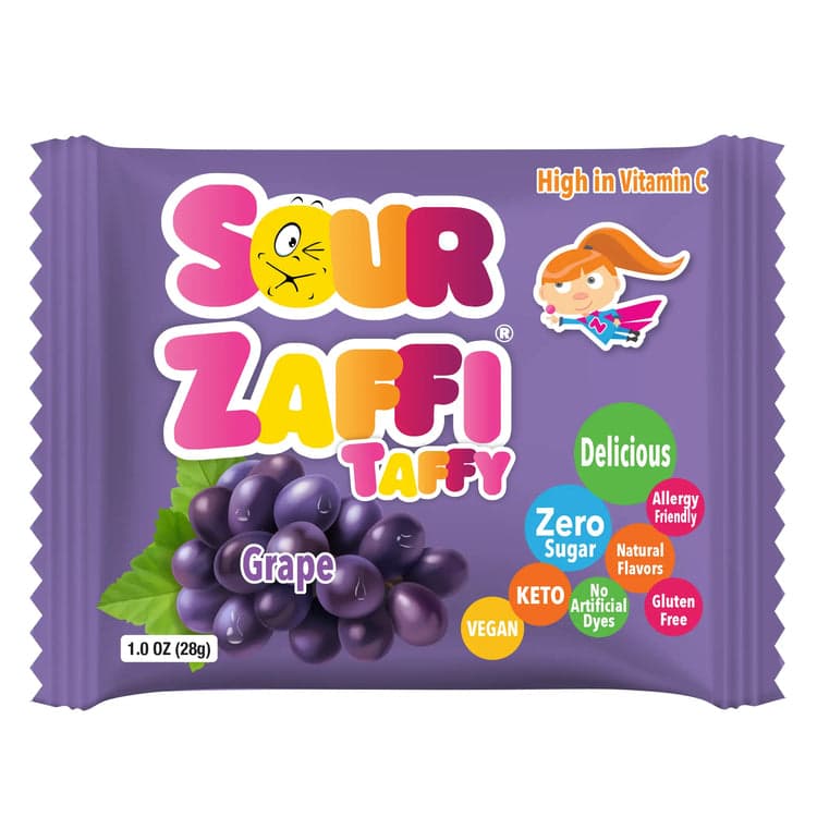 Zollipops, Sour Zaffi Taffy — Со вкусом винограда