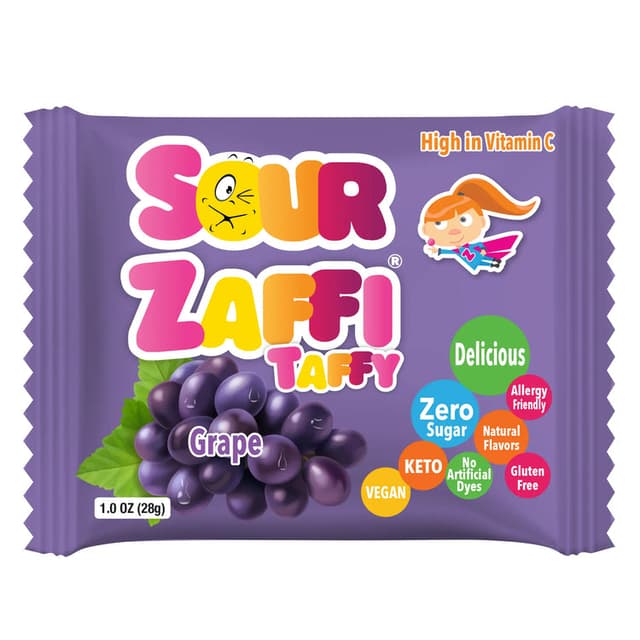 Zollipops, Sour Zaffi Taffy — Со вкусом винограда