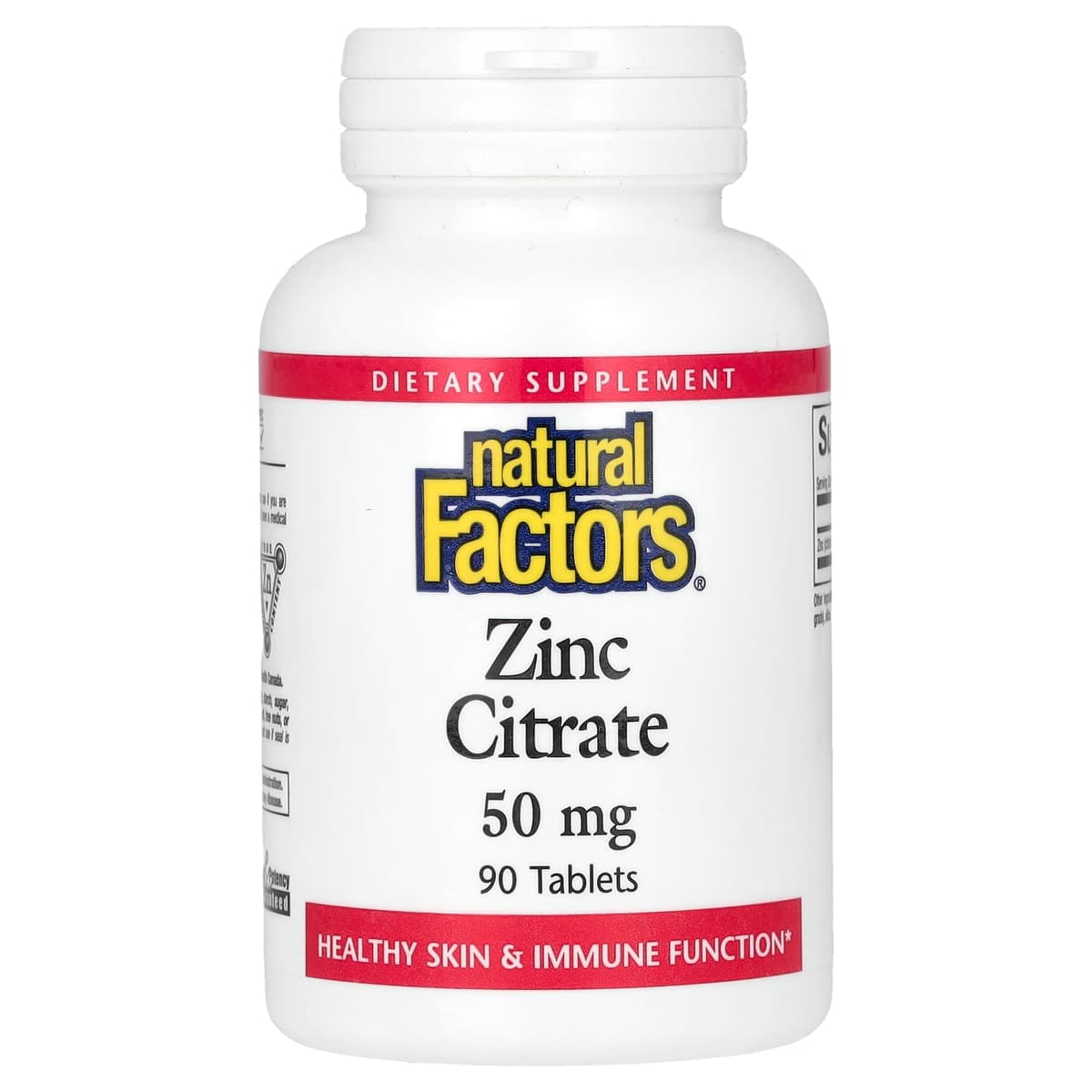 Natural Factors, цитрат цинка, 50 мг, 90 таблеток