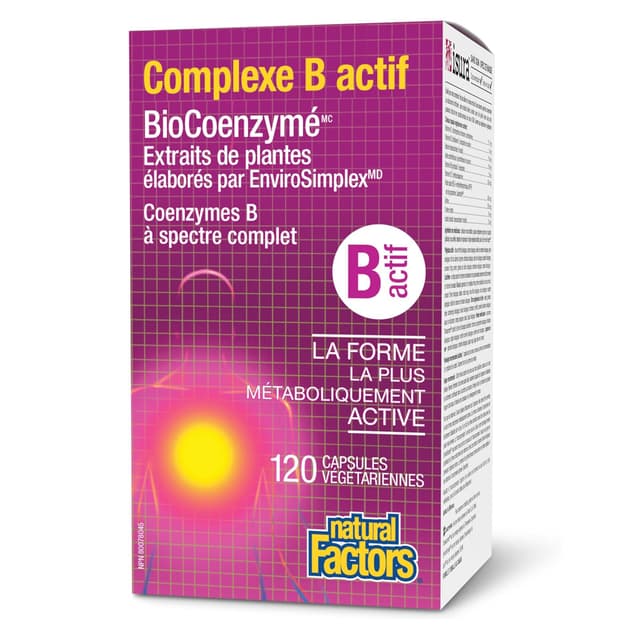 Natural Factors BioCoenzymated Active B Complex, Комплекс витаминов Б, 120 капсул