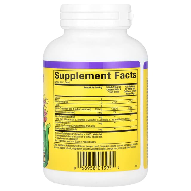 Natural Factors, Big Friends, жевательный витамин C, апельсиновый вкус, 250 мг, 90 таблеток