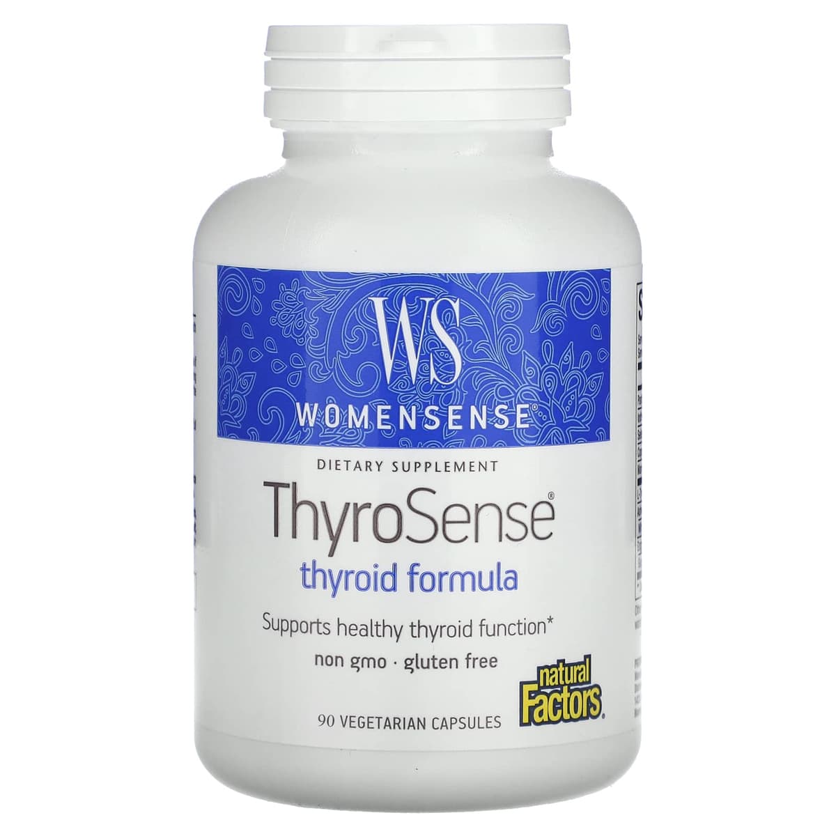 Natural Factors, WomenSense, ThyroSense, средство для щитовидной железы, 90 капсул