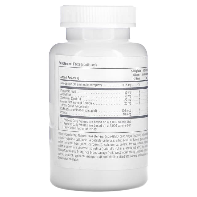 NaturesPlus, Source of Life, Animal Parade, детская жевательная добавка с мультивитаминами и микроэлементами, натуральный апельсин, 180 жевательных таблеток