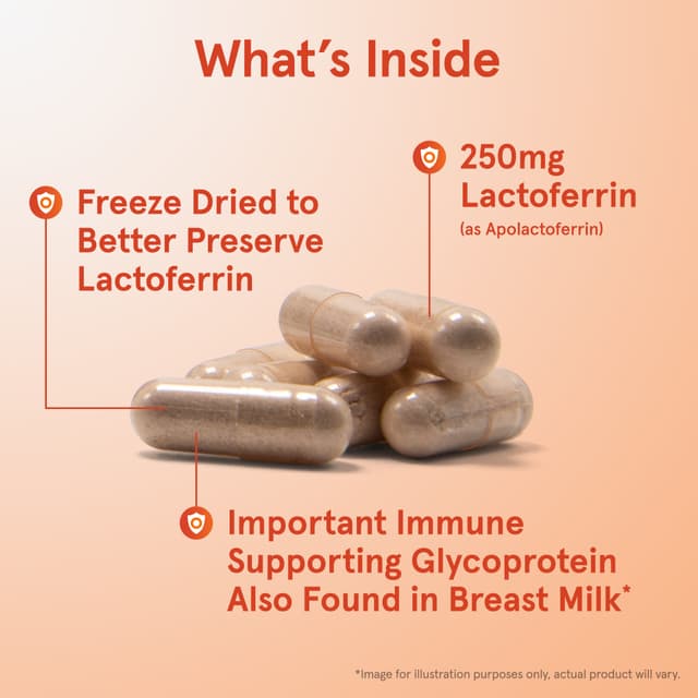 Jarrow Formulas, лактоферрин, сублимированный, 250 мг, 60 капсул
