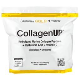 California Gold Nutrition, CollagenUP, морской коллаген с гиалуроновой кислотой и витамином C, с нейтральным вкусом, 1 кг (2,2 фунта)