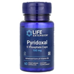 Life Extension - Pyridoxal, пиридоксаль 5'-фосфат в капсулах, 100 мг, 60 вегетарианских капсул