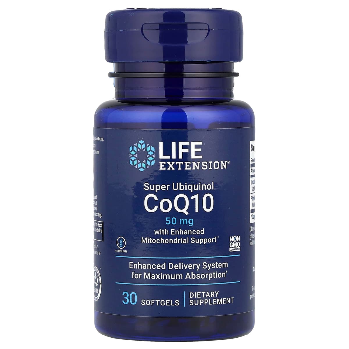 Life Extension, Суперубихинол коэнзим Q10 с улучшенной поддержкой митохондрий, 30 таблеток