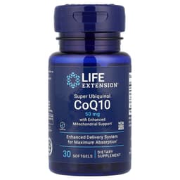 Life Extension, Суперубихинол коэнзим Q10 с улучшенной поддержкой митохондрий, 30 таблеток