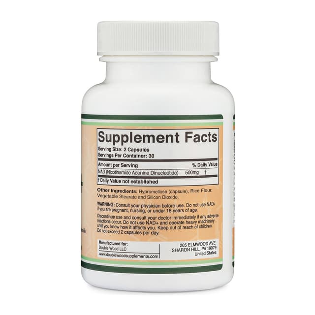 Double Wood - NAD+, 500 мг, 60 капсул