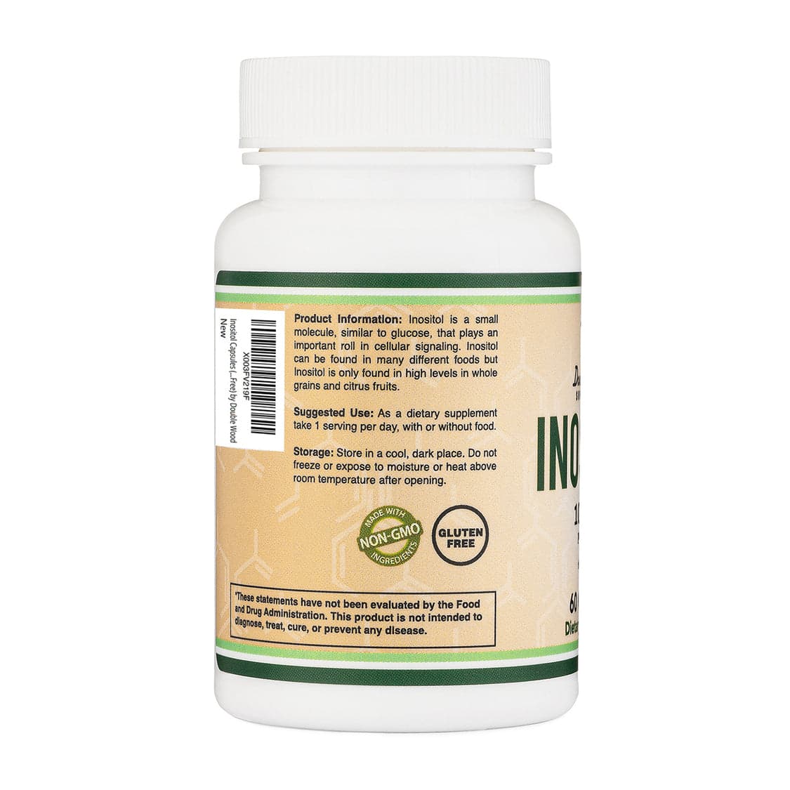 Double Wood - Inositol, 1000 мг, 60 капсуо