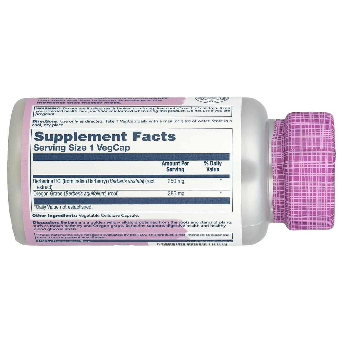 Solaray Berberine, Экстракт с берберином, продвинутая формула, 60 капсул