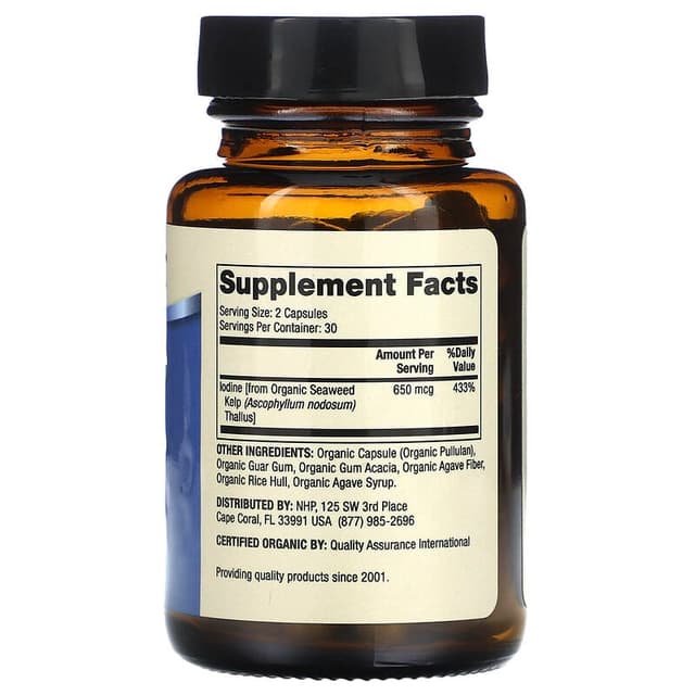 Dr. Mercola, йод, 650 мг, 30 капсул