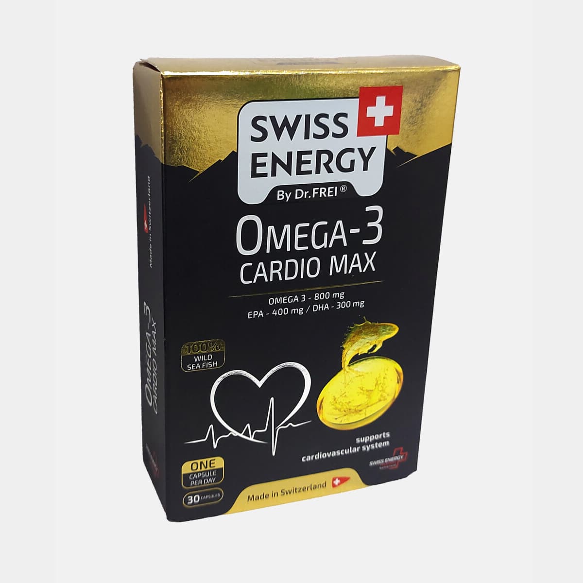 Swiss Energy Omega-3 Cardio MAX, 800 мг, 30 капсул