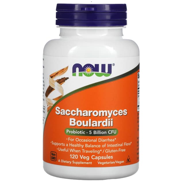NOW Foods, Saccharomyces Boulardii (Сахаромицеты Буларди), 5 млрд КОЕ, 120 вегетарианских капсул