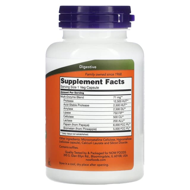 NOW Foods, Plant Enzymes - Растительные ферменты, 120 капсул