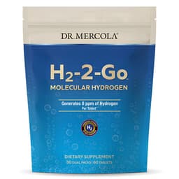 Dr. Mercola, H2-2-Go, молекулярный водород, 30 двойных пакетиков, 60 таблеток