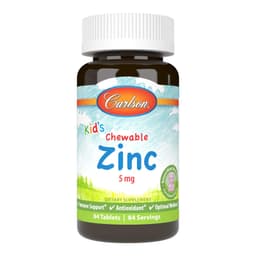 Carlson, Kid's Chewable Zinc, натуральная ягодная смесь, 5 мг, 84 таблетки