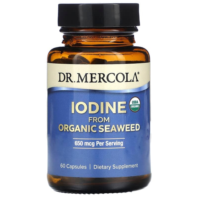 Dr. Mercola, йод, 650 мг, 30 капсул