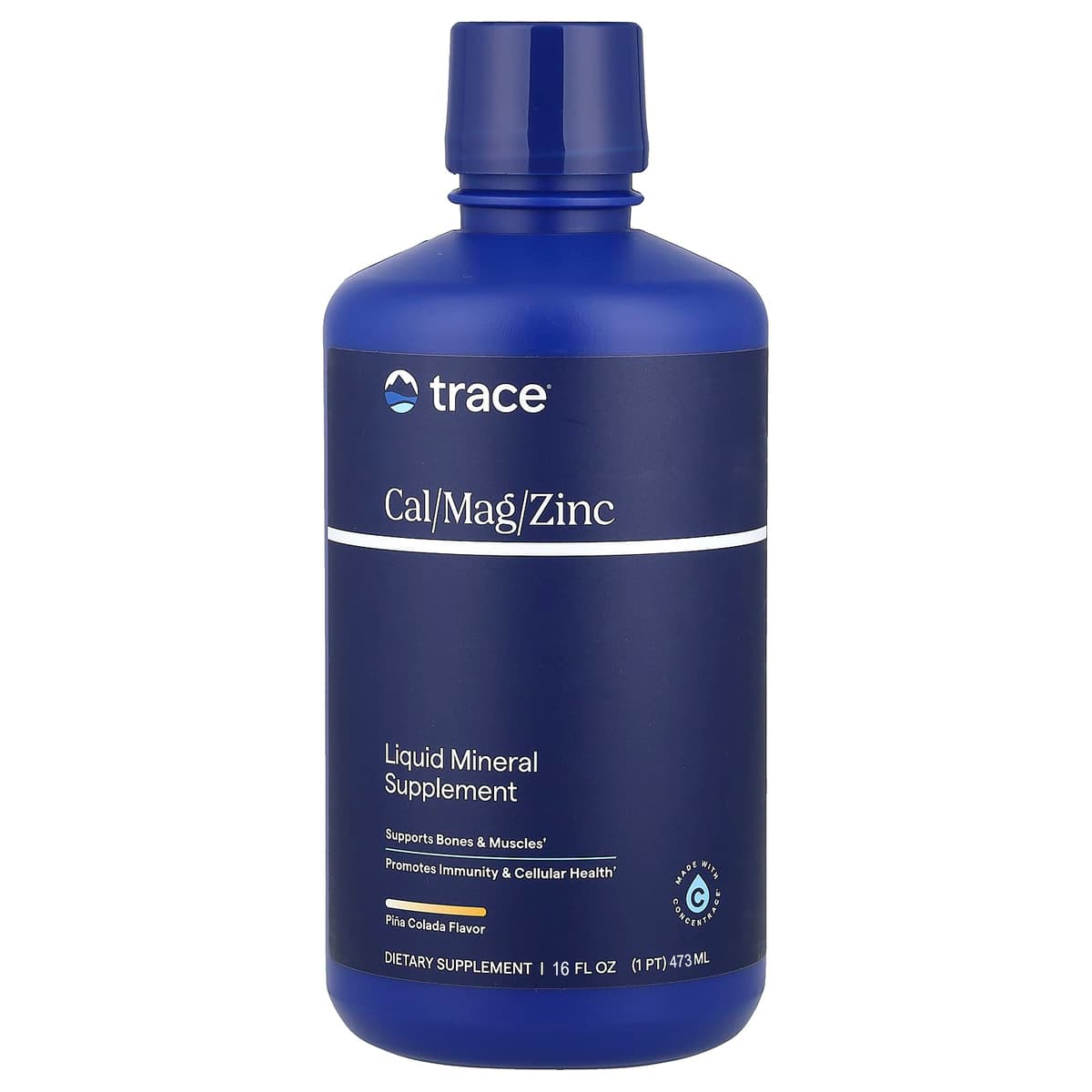 Trace, Liquid Cal / Mag / Zinc, пина колада, 473 мл (16жидк. Унций)