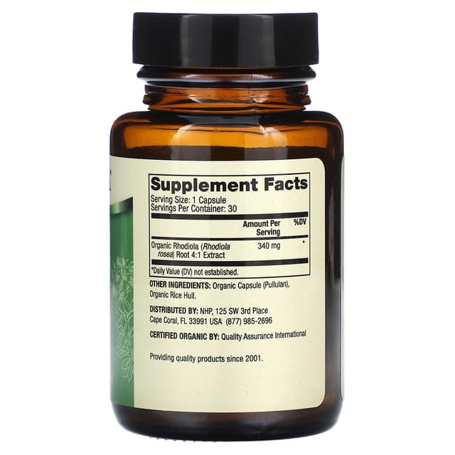 Dr. Mercola, Rhodiola Extract - Органический экстракт родиолы, 30 капсул