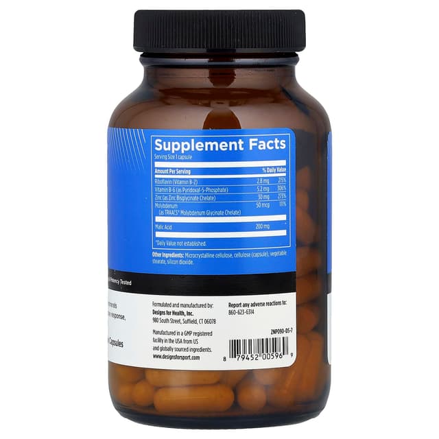 Designs For Health, Designs for Sport, Zinc +, 90 вег капсул