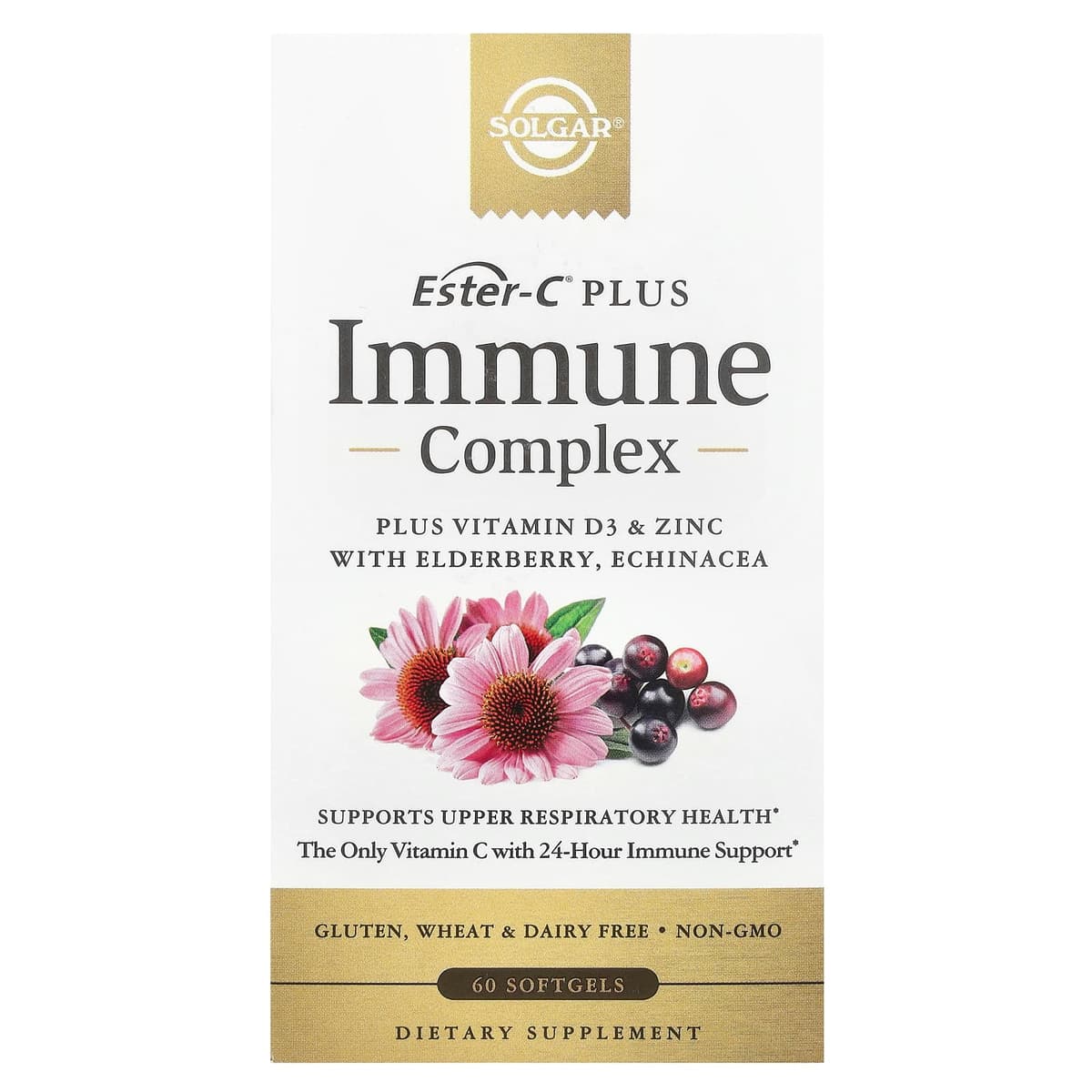 Solgar, Иммунный комплекс Ester-C Plus, 60 мягких таблеток