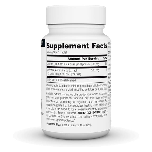 Source Naturals, экстракт артишока 500, 45 таблеток