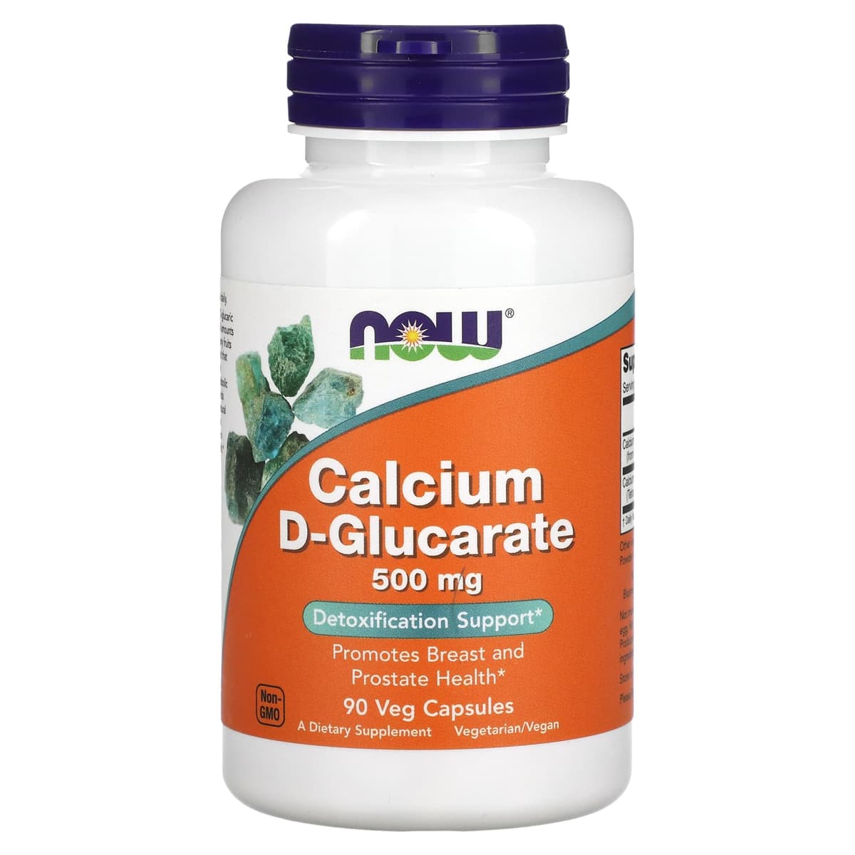 NOW Foods, D-глюкарат кальция (Calcium D-glucarate), 500 мг, 90 растительных капсул