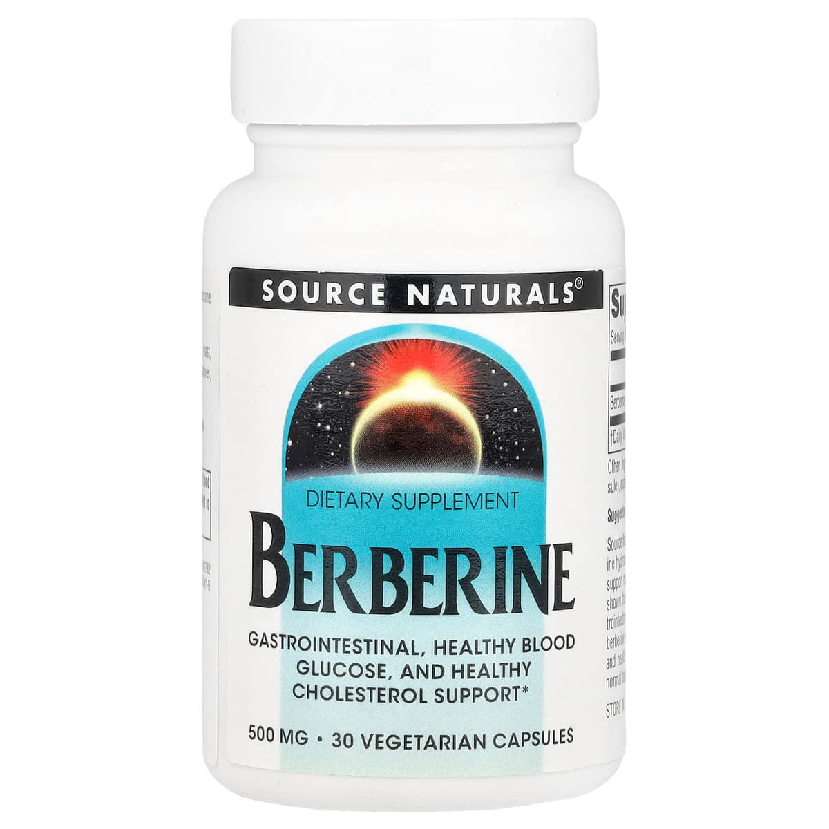 Source Naturals, Берберин, 500 мг, 30 вегетарианских капсул