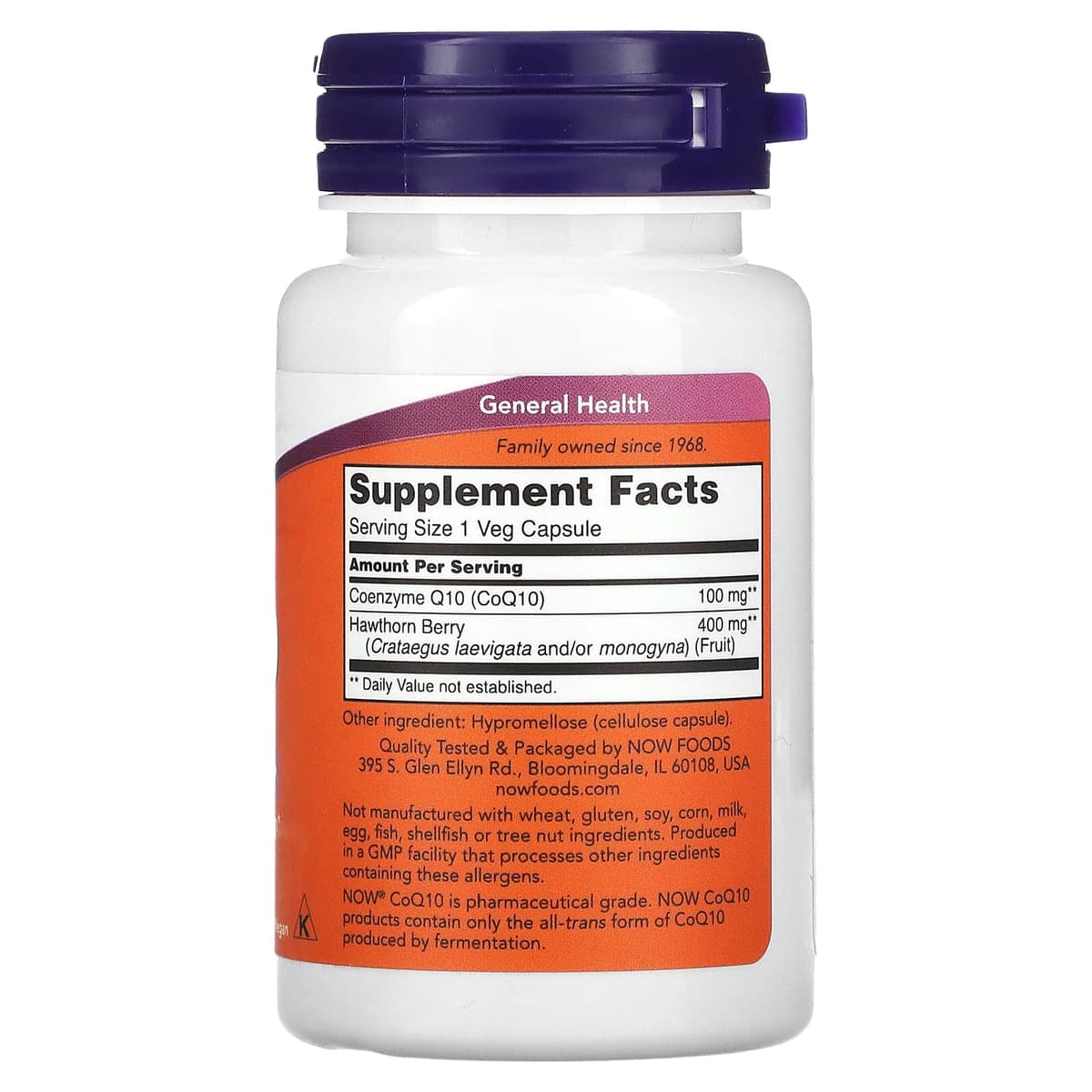 NOW Foods, CoQ10, 100 мг, 30 капсул