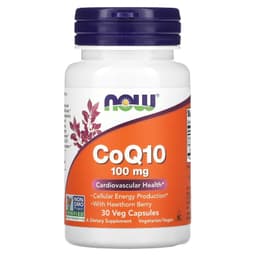 NOW Foods, CoQ10, 100 мг, 30 капсул
