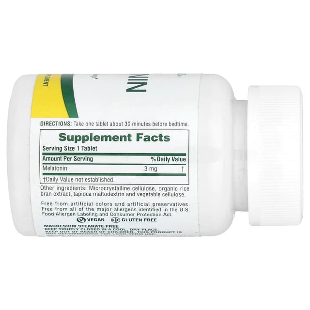 NaturesPlus, мелатонин быстродействующий, 3 мг, 90 таблеток