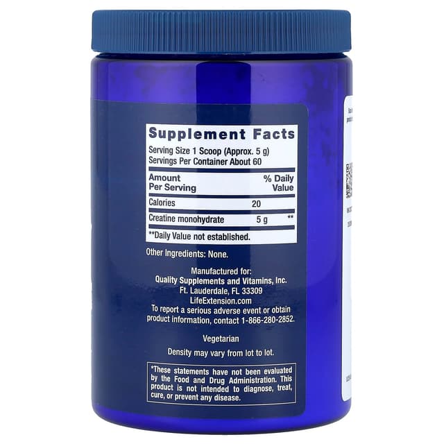 Life Extension, креатин в порошке, 300 г (0,66 фунта)