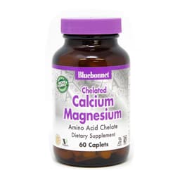 Bluebonnet Nutrition, хелаты магния и кальция, 60 капсул
